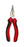 Genius Tools Chain Nose Pliers with Cutter w/soft handle, 200mmL