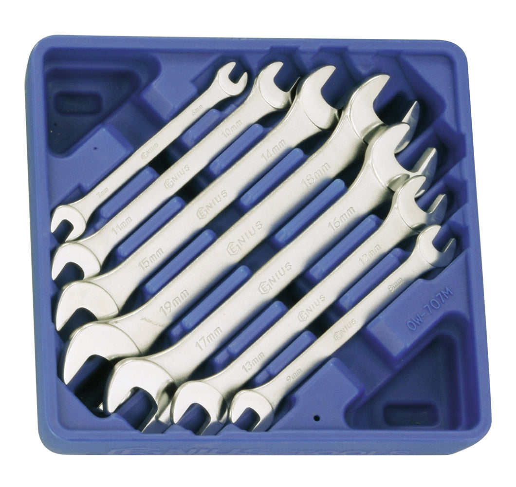 Genius Tools 7pc Metric Open End Wrench Set