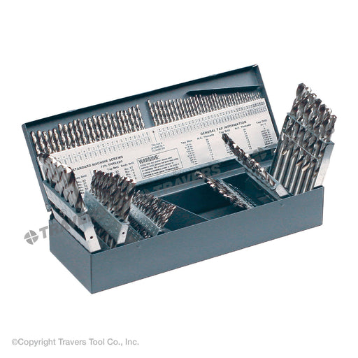 RUSHMORE USA A3789-USA 1/16" to 1/2" by 64ths, #1 to #60, A to Z 118° Bright High Speed Steel Jobbers Length Drill Set