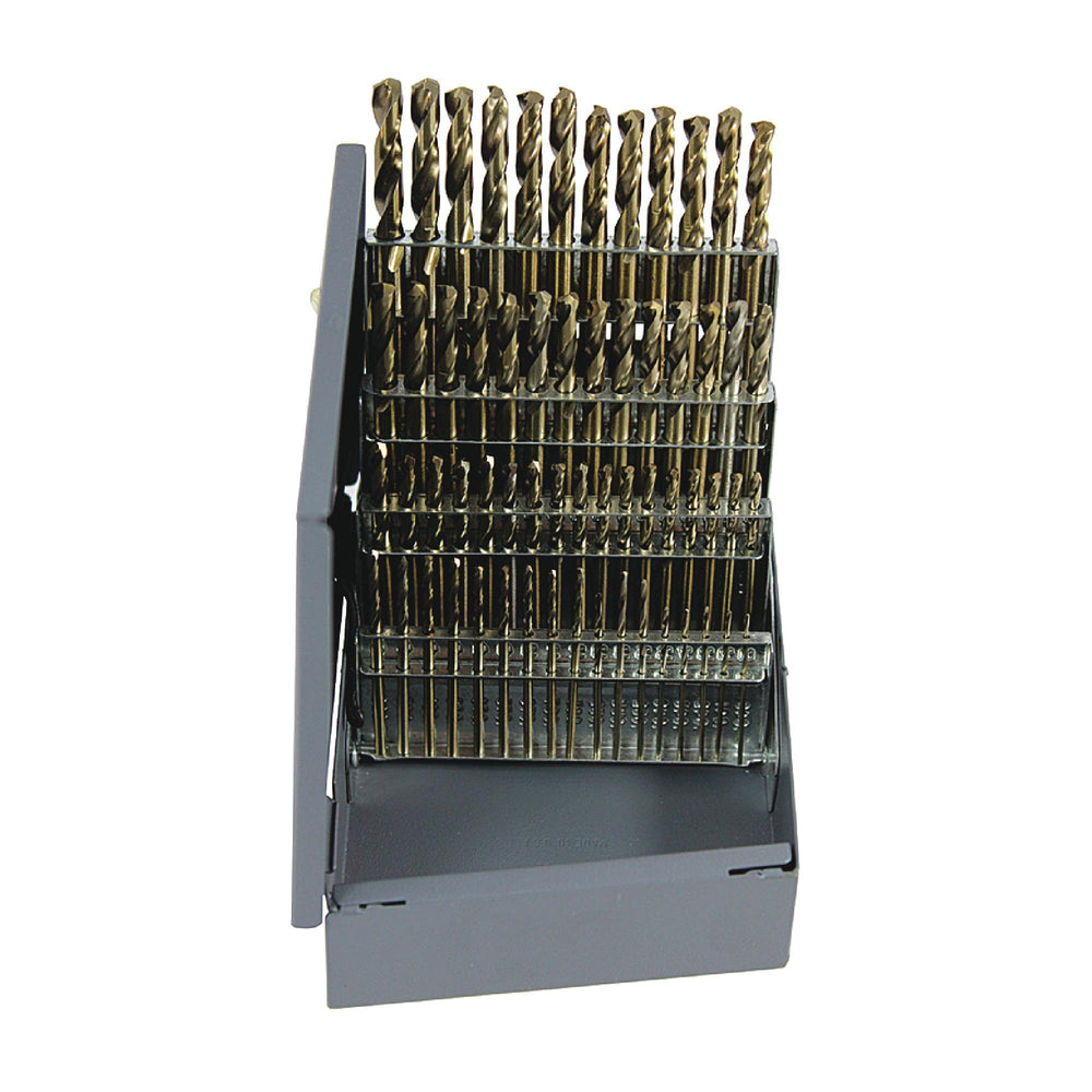 RUSHMORE USA RM60CO #1 to #60 Size, 135°, Cobalt Screw Machine Length Stub Drills Set