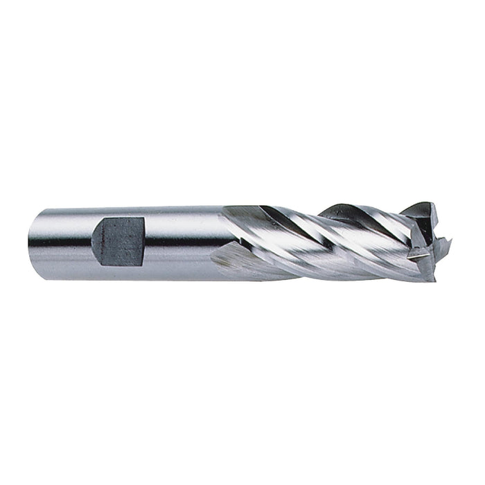 RUSHMORE USA 100119 1/4" Size, 5/8" LOC, 4 Flute, Bright High Speed Steel Finishing End Mill