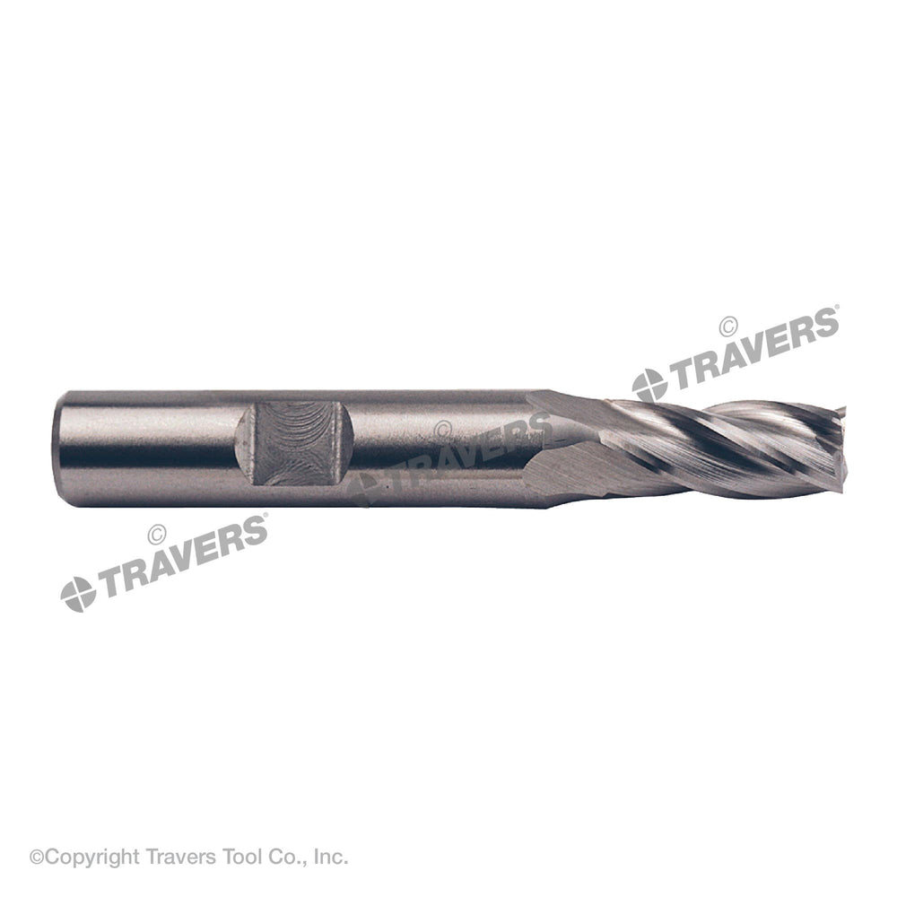 RUSHMORE USA 100356 1" Size, 2" LOC, 4 Flute, Bright High Speed Steel Finishing End Mill