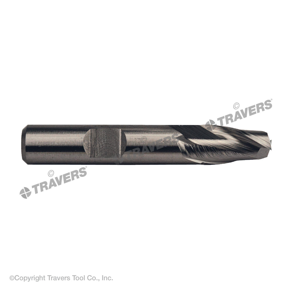 RUSHMORE USA 100368 1/2" Size, 1" LOC, 2 Flute, High Speed Steel 2 Flute Finishing End Mill