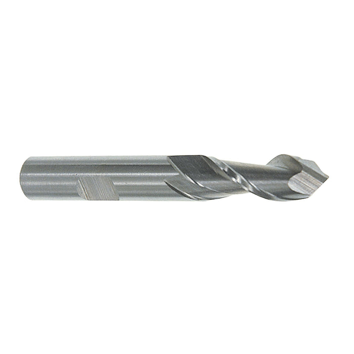RUSHMORE USA 100422 1/4" Size, 5/8" LOC, 2 Flute, 90° Point Angle, High Speed Steel Drill Mill