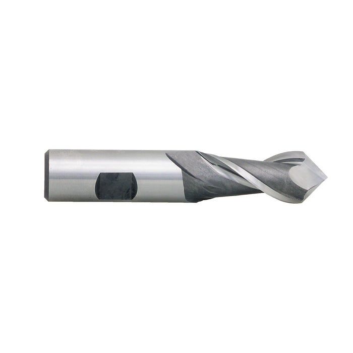 RUSHMORE USA 100540 3/4" Size, 1-5/8" LOC, 2 Flute, 90° Point Angle, High Speed Steel Drill Mill