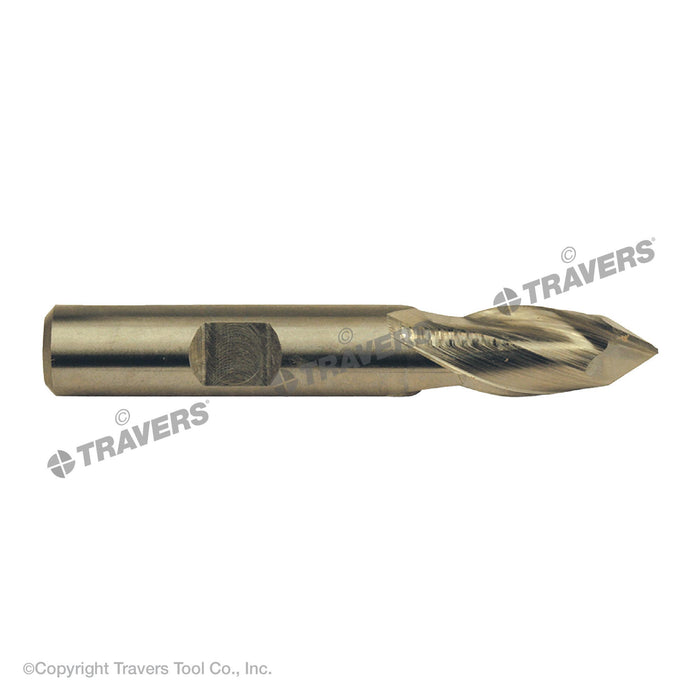 RUSHMORE USA 100543 3/8" Size, 3/4" LOC, 2 Flute, 90° Point Angle, Cobalt Steel Drill Mill