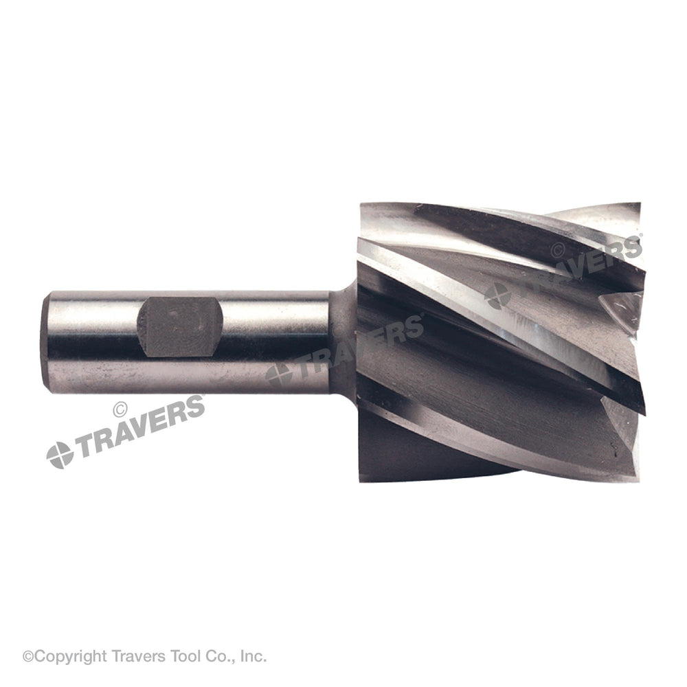 RUSHMORE USA 100570 2" Size, 2" LOC, 6 Flute, Bright High Speed Steel Finishing End Mill