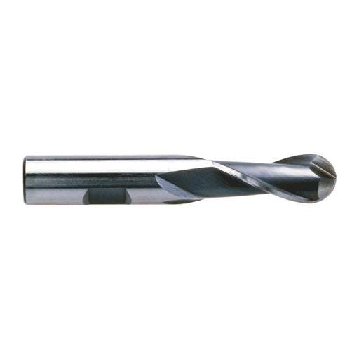 RUSHMORE USA 100606 7/8" Size, 2" LOC, 2 Flute, High Speed Steel Ball End Mill
