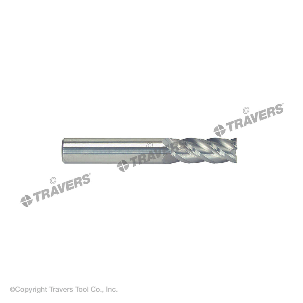RUSHMORE USA 100187 1/2" Size, 1" LOC, 4 Flute, Bright Solid Carbide Finishing End Mill