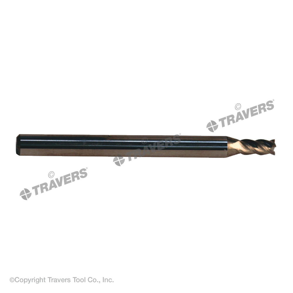 RUSHMORE USA 100199 3/32" Size, 3/16" LOC, 4 Flute, Bright Solid Carbide Finishing End Mill