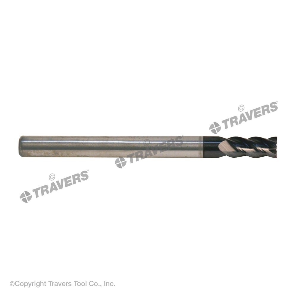 RUSHMORE USA 100206 1/2" Size, 5/8" LOC, 4 Flute, Bright Solid Carbide Finishing End Mill