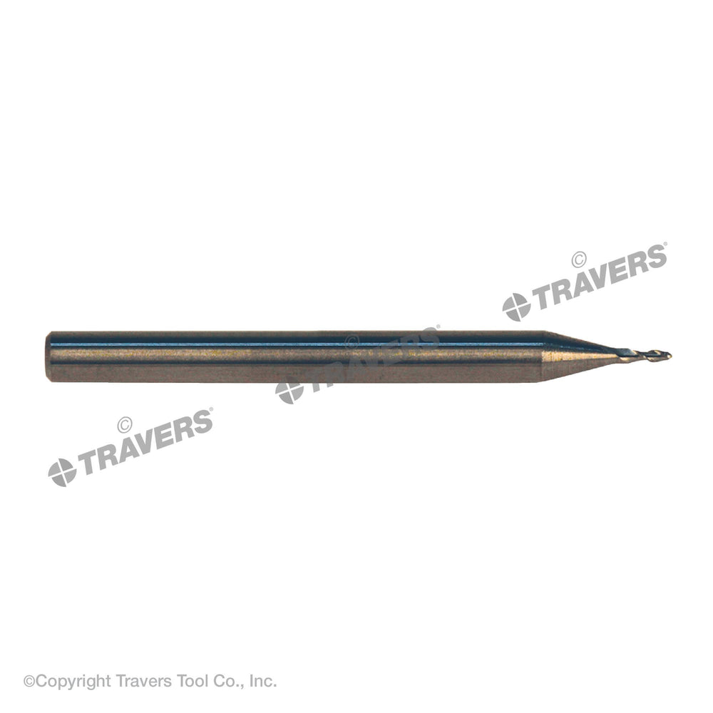 RUSHMORE USA 100208 1/32" Size, 3/32" LOC, 2 Flute, Solid Carbide Ball End Mill