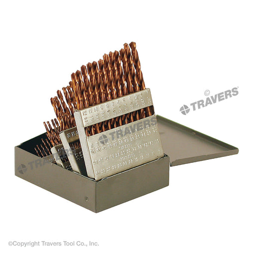 RUSHMORE USA A38-TiCN #1 to #60 118° TiCN High Speed Steel Jobbers Length Drill Set