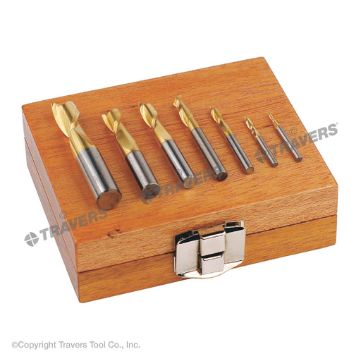 RUSHMORE USA 100478 1/16" to 1/2" Size, 2 Flute, Square End Solid Carbide End Mill Set