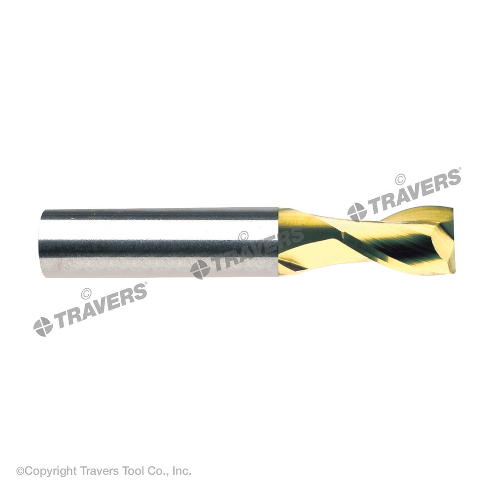 RUSHMORE USA 100488 1/2" Size, 5/8" LOC, 2 Flute, Solid Carbide 2 Flute Finishing End Mill