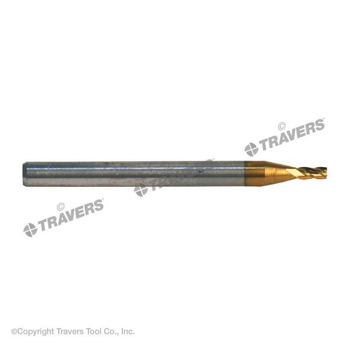 RUSHMORE USA 100492 3/32" Size, 3/16" LOC, 4 Flute, TiN Solid Carbide Finishing End Mill