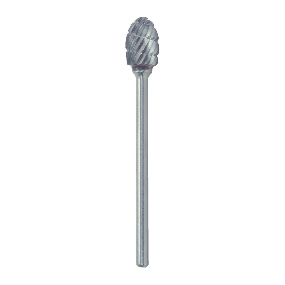 RUSHMORE USA 102624 1/4" .0925" Shank Diam., Swiss Cut Oval Rotary Bur