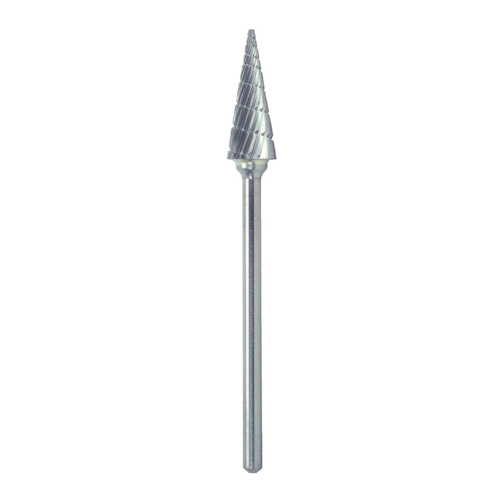 RUSHMORE USA 102628 1/4" .0925" Shank Diam., Swiss Cut Cone Rotary Bur