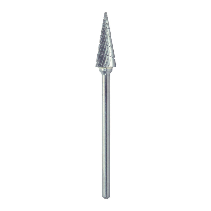 RUSHMORE USA 102628 1/4" .0925" Shank Diam., Swiss Cut Cone Rotary Bur