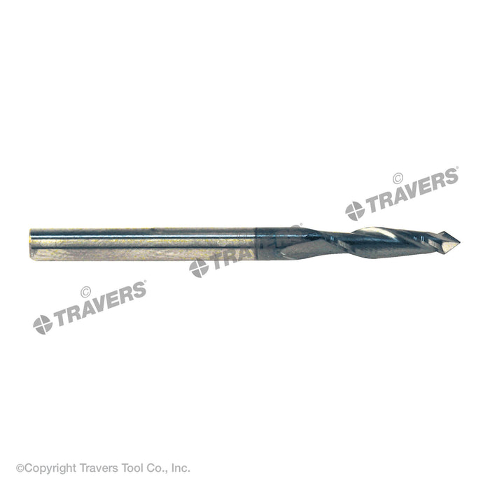 RUSHMORE USA 102686 12.00mm Size, 25.00mm LOC, 2 Flute, 90° Point Angle, Solid Carbide Drill Mill