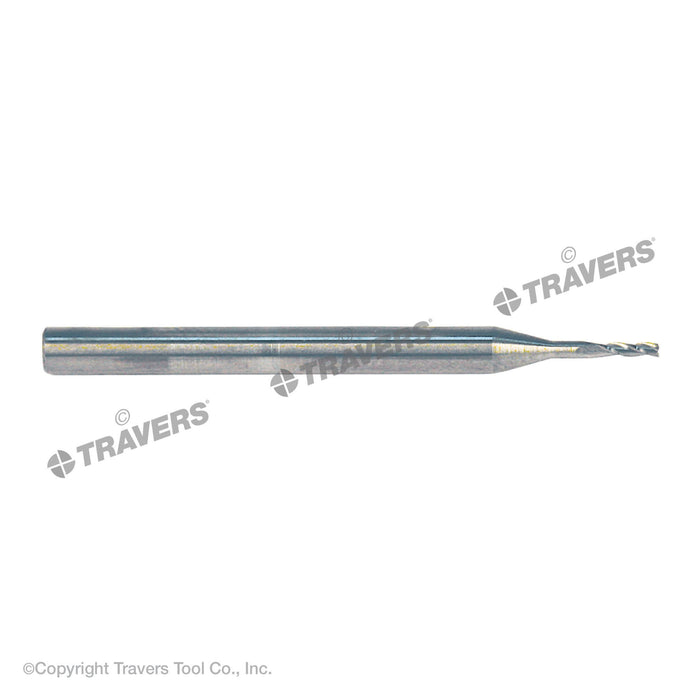 RUSHMORE USA 102608 1.00mm Size, 3.00mm LOC, 3 Flute, Bright Solid Carbide Finishing End Mill