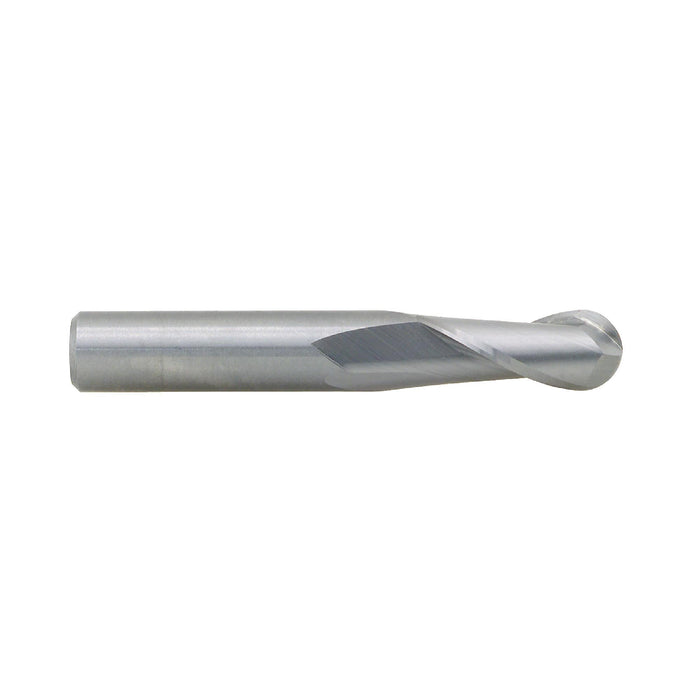 RUSHMORE USA 103533 1/8" Size, 1/2" LOC, 2 Flute, Solid Carbide Ball End Mill