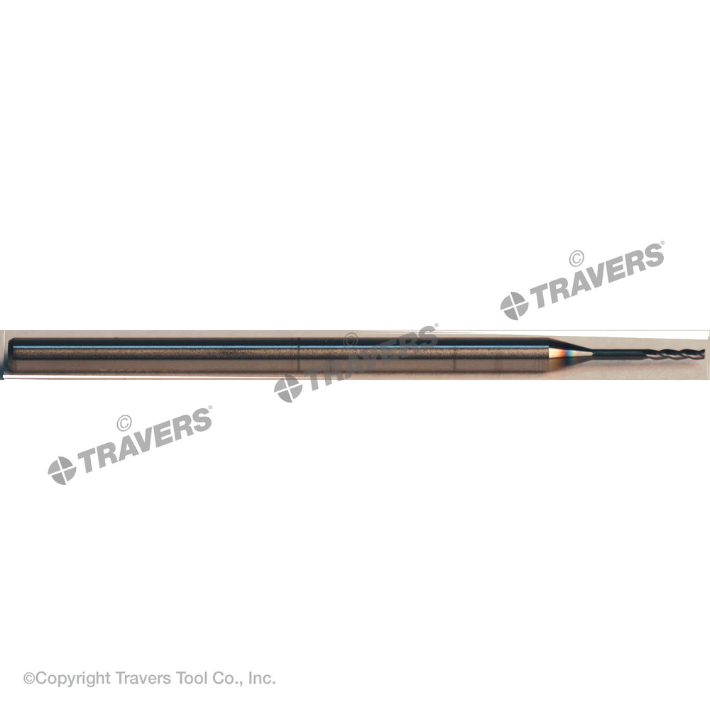 RUSHMORE USA 103262 .1000" Size, .750" (7.5x) LOC, 3 Flute, Solid Carbide Miniature End Mill