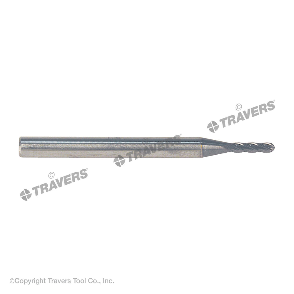 RUSHMORE USA 103514 3/32" Size, 3/8" LOC, 4 Flute, Solid Carbide Ball End Mill