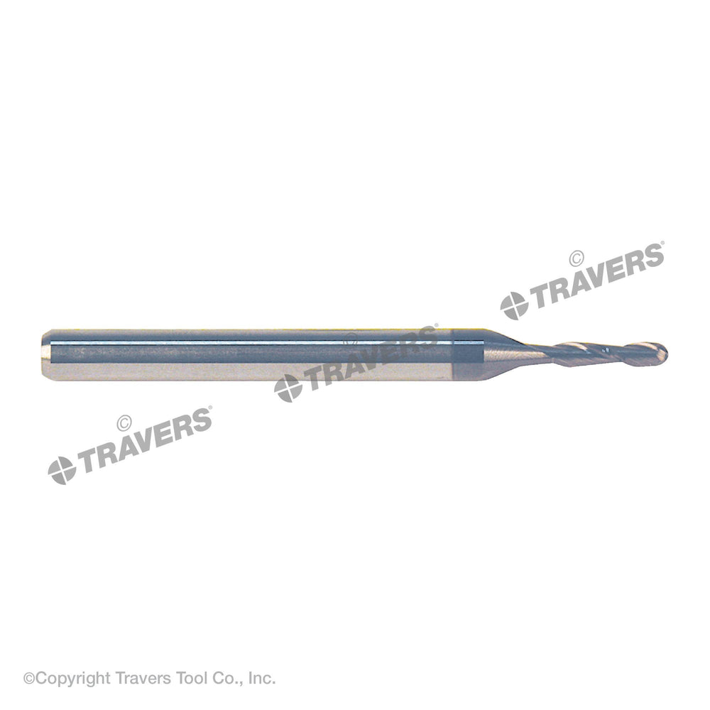 RUSHMORE USA 103544 3/32" Size, 3/8" LOC, 2 Flute, Solid Carbide Ball End Mill