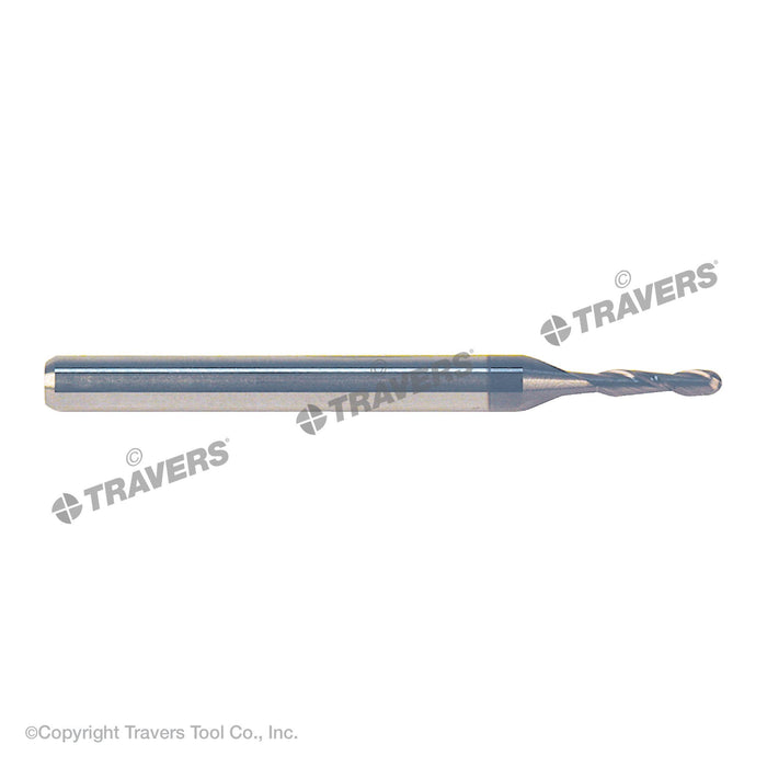 RUSHMORE USA 103544 3/32" Size, 3/8" LOC, 2 Flute, Solid Carbide Ball End Mill