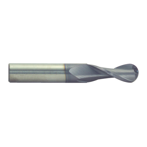 RUSHMORE USA 103549 1/4" Size, 3/4" LOC, 2 Flute, Solid Carbide Ball End Mill