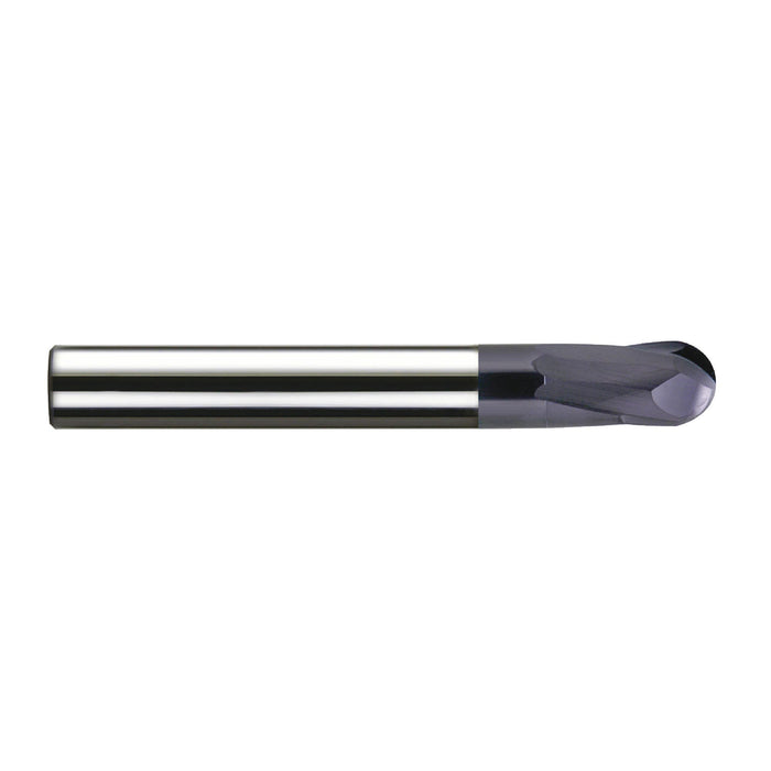 RUSHMORE USA 103561 3/8" Size, 3/8" LOC, 2 Flute, Solid Carbide Ball End Mill