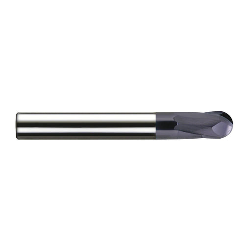 RUSHMORE USA 103558 3/16" Size, 3/16" LOC, 2 Flute, Solid Carbide Ball End Mill