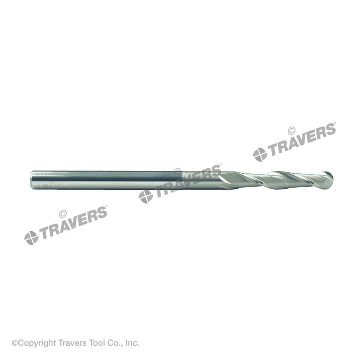 RUSHMORE USA 103604 3/8" Size, 1" LOC, 2 Flute, Solid Carbide Ball End Mill