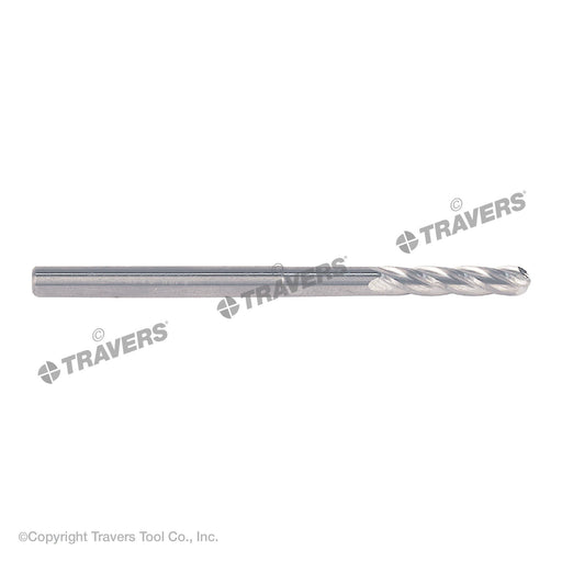RUSHMORE USA 103614 1/8" Size, 5/8" LOC, 4 Flute, Solid Carbide Ball End Mill