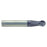 RUSHMORE USA 103632 3/16" Size, 9/64" LOC, 4 Flute, Solid Carbide Ball End Mill