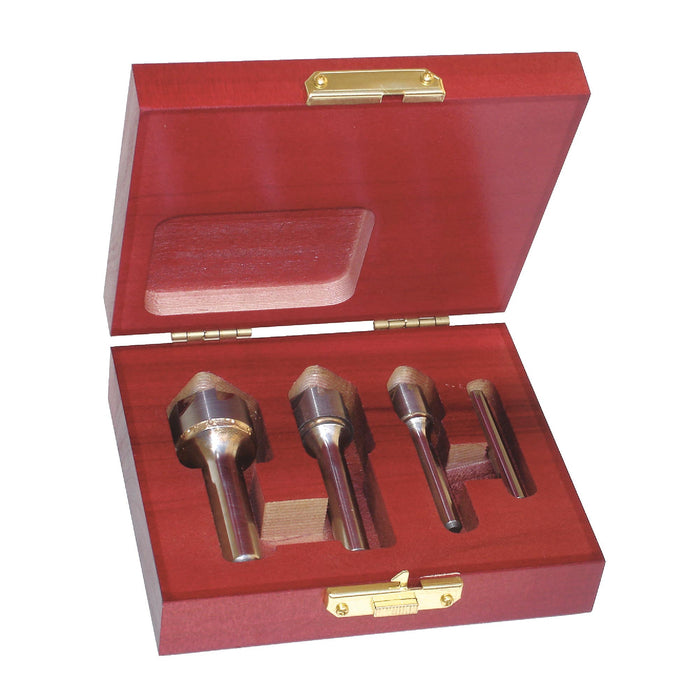 RUSHMORE USA 103719 4 Pc. 1/4" to 1" 82° Carbide Countersink Set