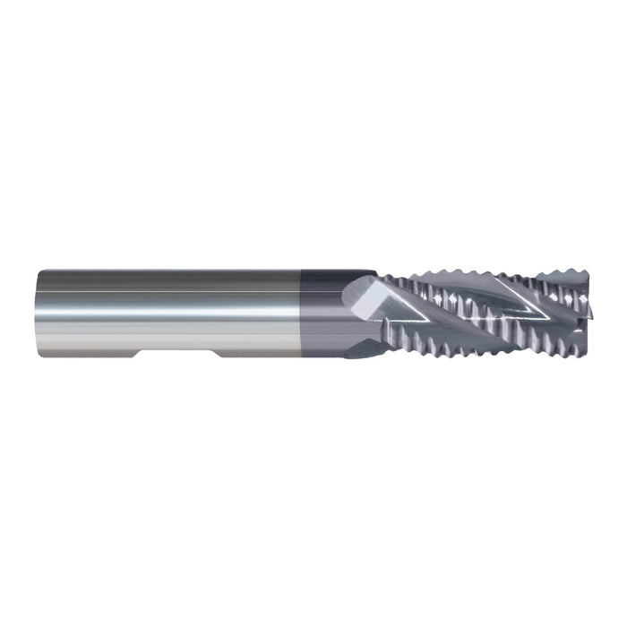 RUSHMORE USA 104843 3/8" Size, 7/8" LOC, 4 Flute, Solid Carbide Roughing End Mill