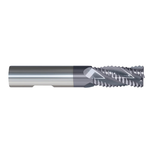 RUSHMORE USA 104845 1/2" Size, 1-1/4" LOC, 4 Flute, Solid Carbide Roughing End Mill