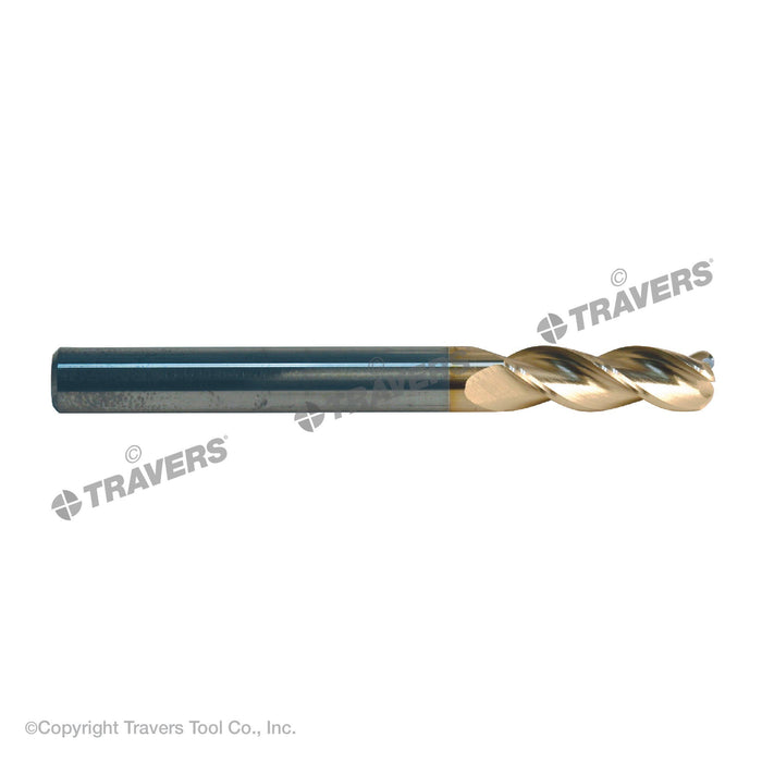 RUSHMORE USA 105014 1/4" Size, 3/4" LOC, 3 Flute, ZrN Solid Carbide Finishing End Mill