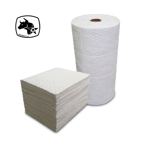 White Oil Only Absorbent Pads, Rolls and Socks