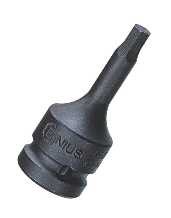 Genius Tools 1/2" Dr. SAE Hex Impact Bit Sockets, 60mmL (CR-Mo)