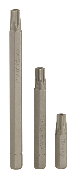 Genius Tools Hex Shank, Pentacle Screwdriver Bits, 56mmL