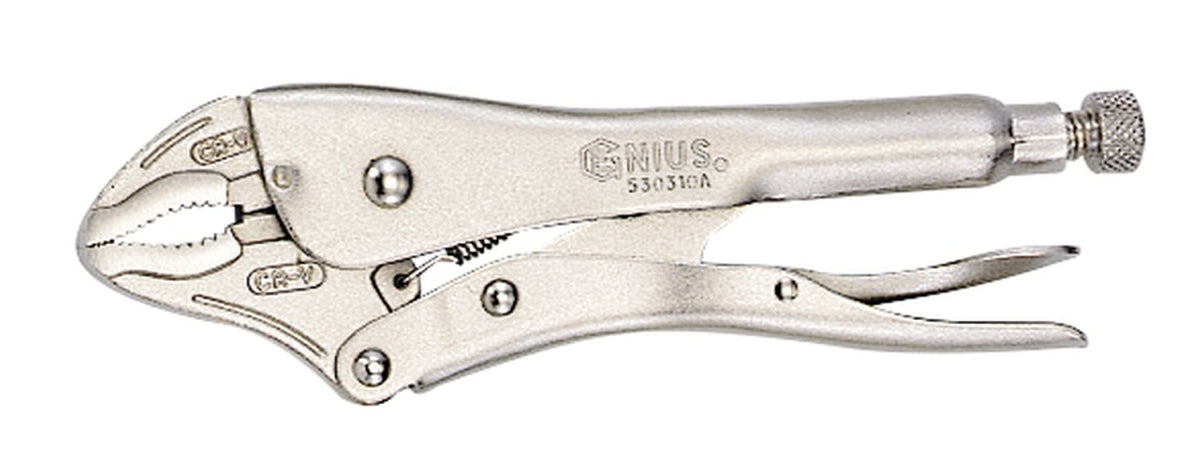 Genius Tools Curved Jaw Locking Pliers with Cutter, 125mmL