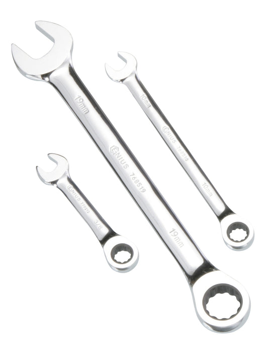 Genius Tools 11/16" Combination Ratcheting Wrench