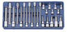 Genius Tools 24pc 3/8" & 1/2" Dr. Slotted & Philips Bit Socket Set