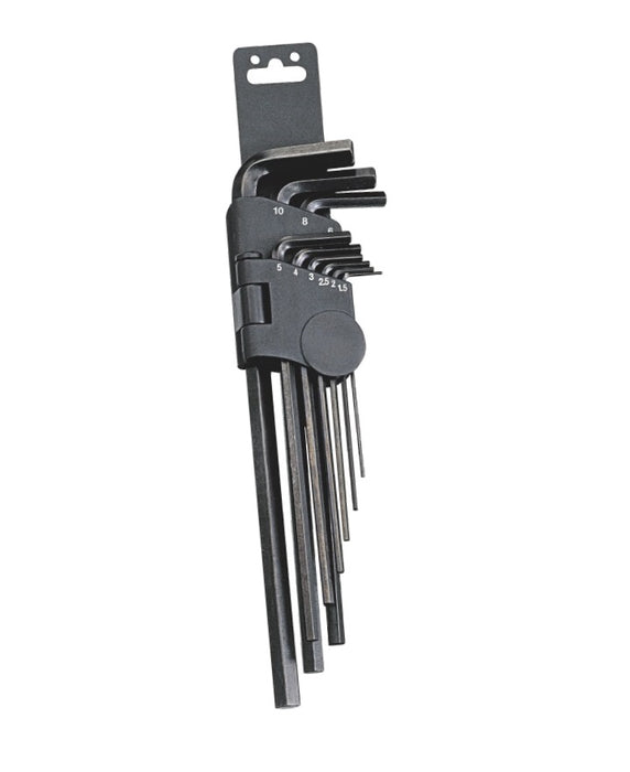 Genius Tools 9pc Metric Long Hex Key Wrench Set