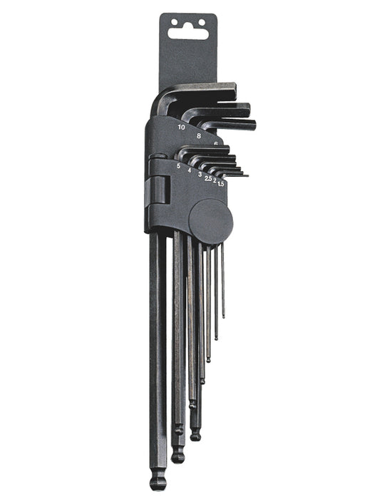 Genius Tools 9pc L-Shaped SAE Ball Hex Key Wrench Set