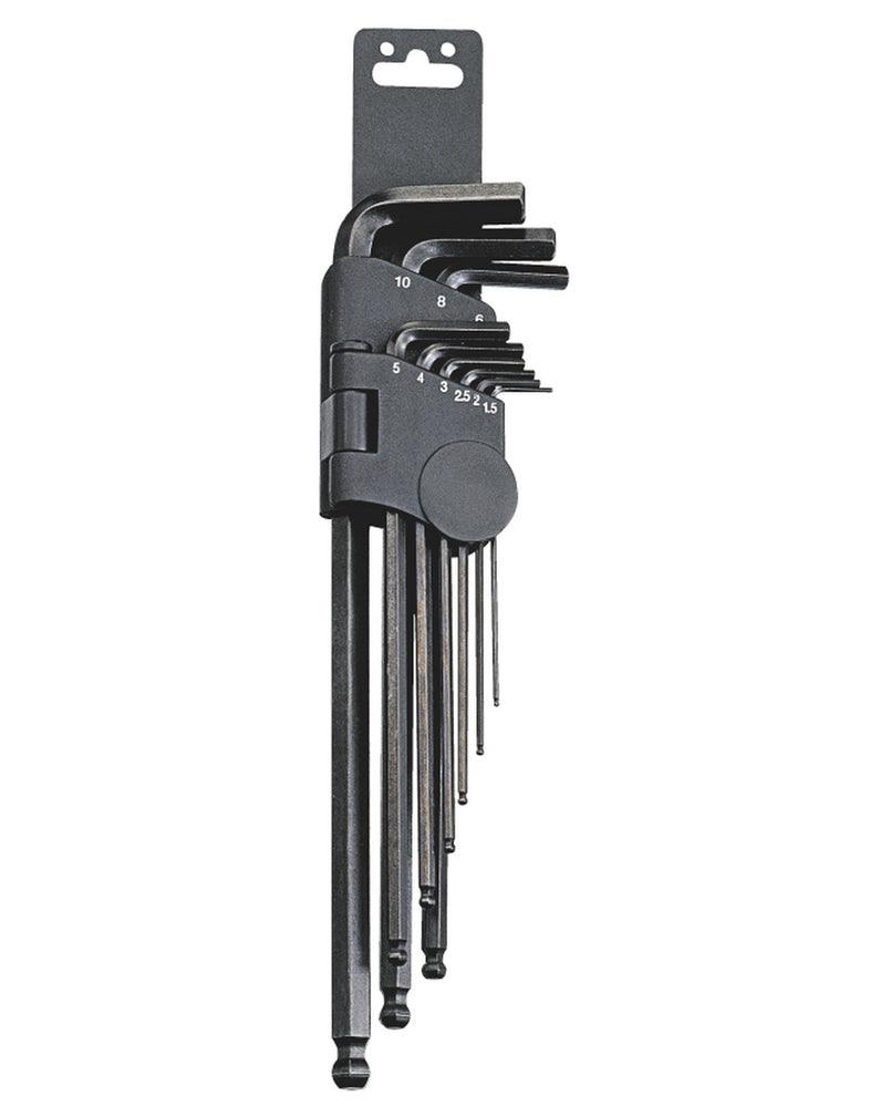 Genius Tools 9pc L-Shaped SAE Ball Hex Key Wrench Set