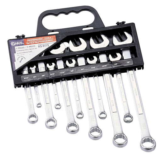 Genius Tools 11pc Metric Combination Wrench (Matt Finish)